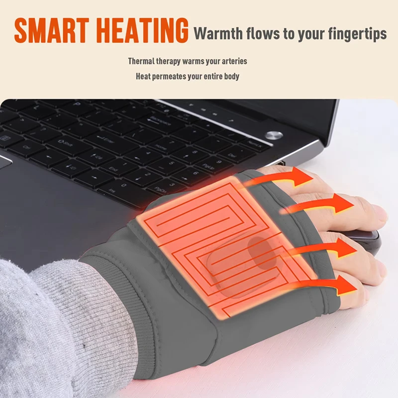 Cycling Gear Temperature - USB Powered Heating Gloves with 3-Gear