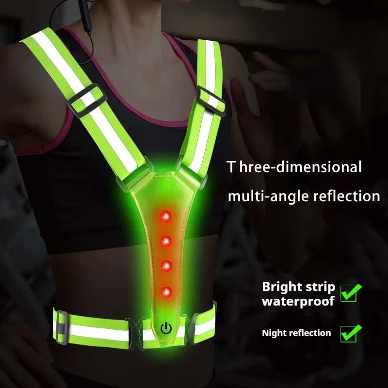 Reflective Cycling Vest - LED Running Vest Reflective Glowing Reflector