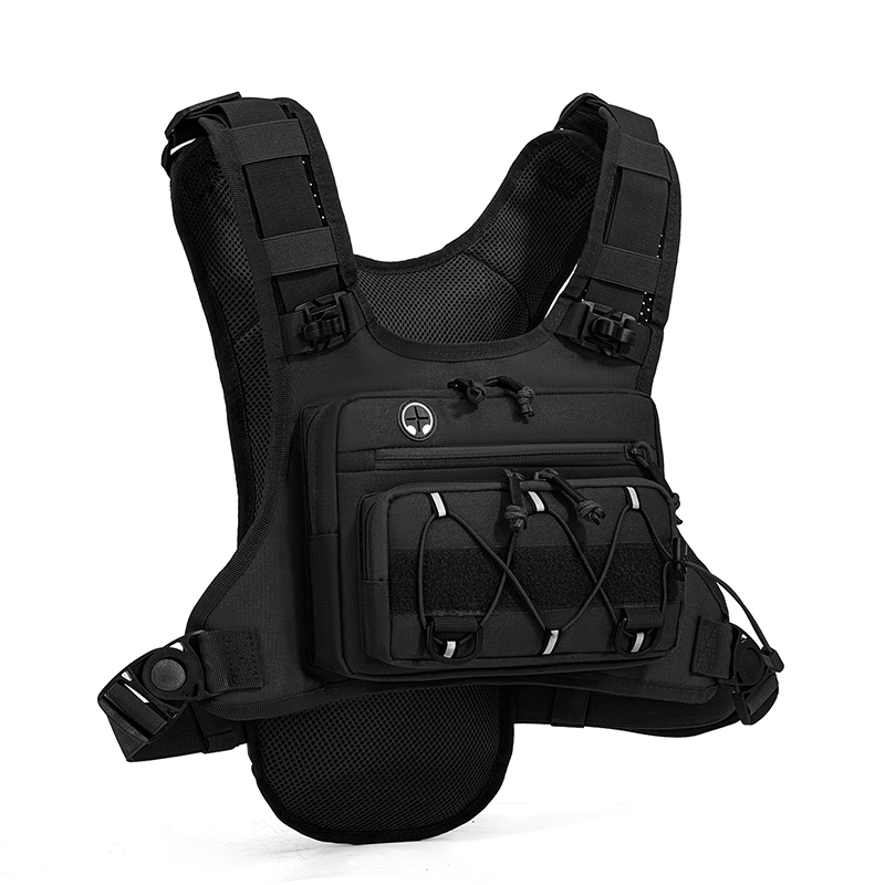 Reflective Cycling Vest - Tactical Bag Front Chest Rig Vest