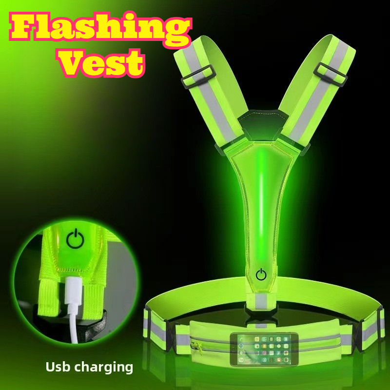 LED Glowing Reflective Vest Hi - Reflective Cycling Vest review and price