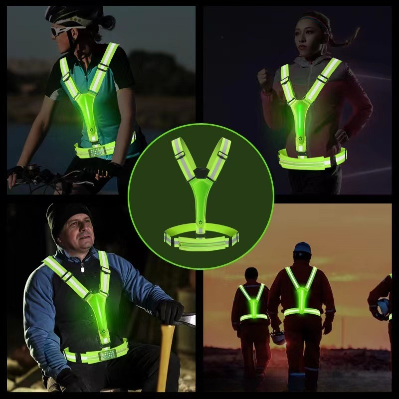 LED Glowing Reflective Vest Hi - Reflective Cycling Vest review and price