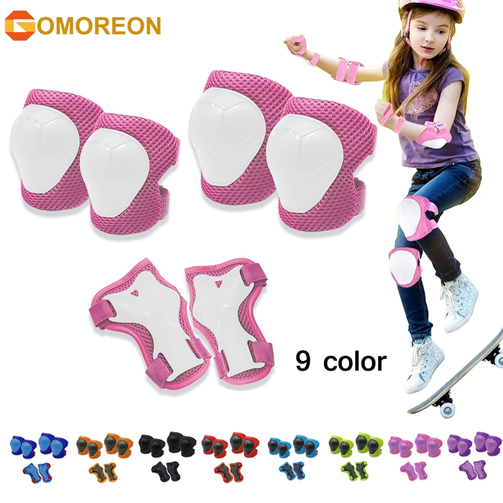 GOMOREON 6Pcs/Set Kids Knee Pa - Cycling Protective Gear Kids review and price