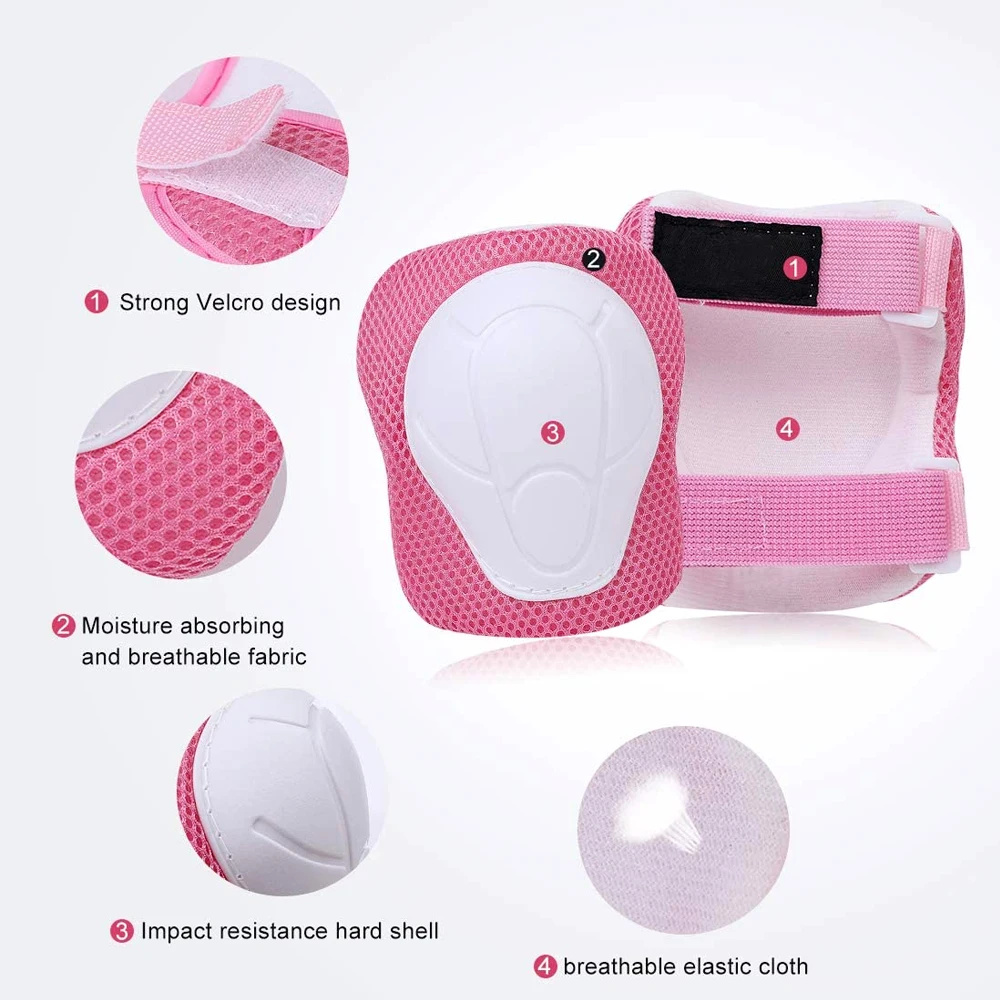 GOMOREON 6Pcs/Set Kids Knee Pa - Cycling Protective Gear Kids review and price